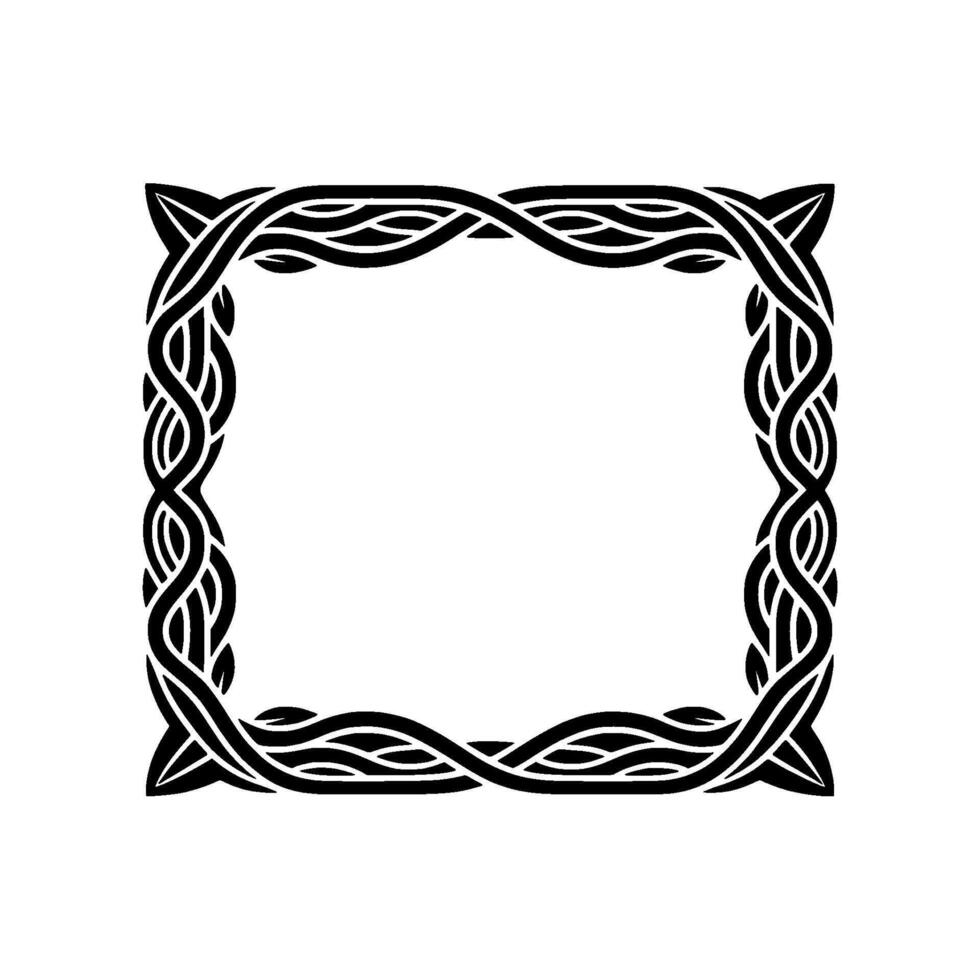 Intricate Celtic Knot Frame, Vintage, Elegant Border vector