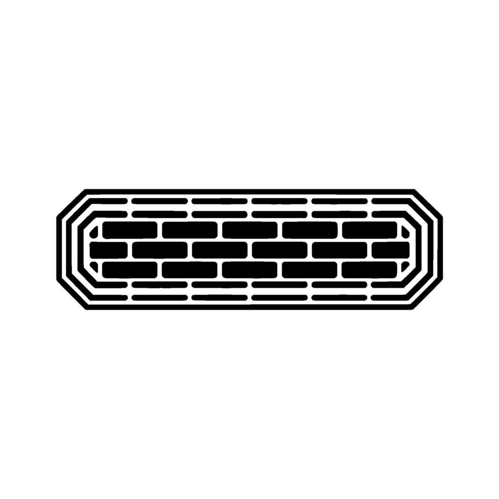 Geometric Brick Pathway, Minimalist vector