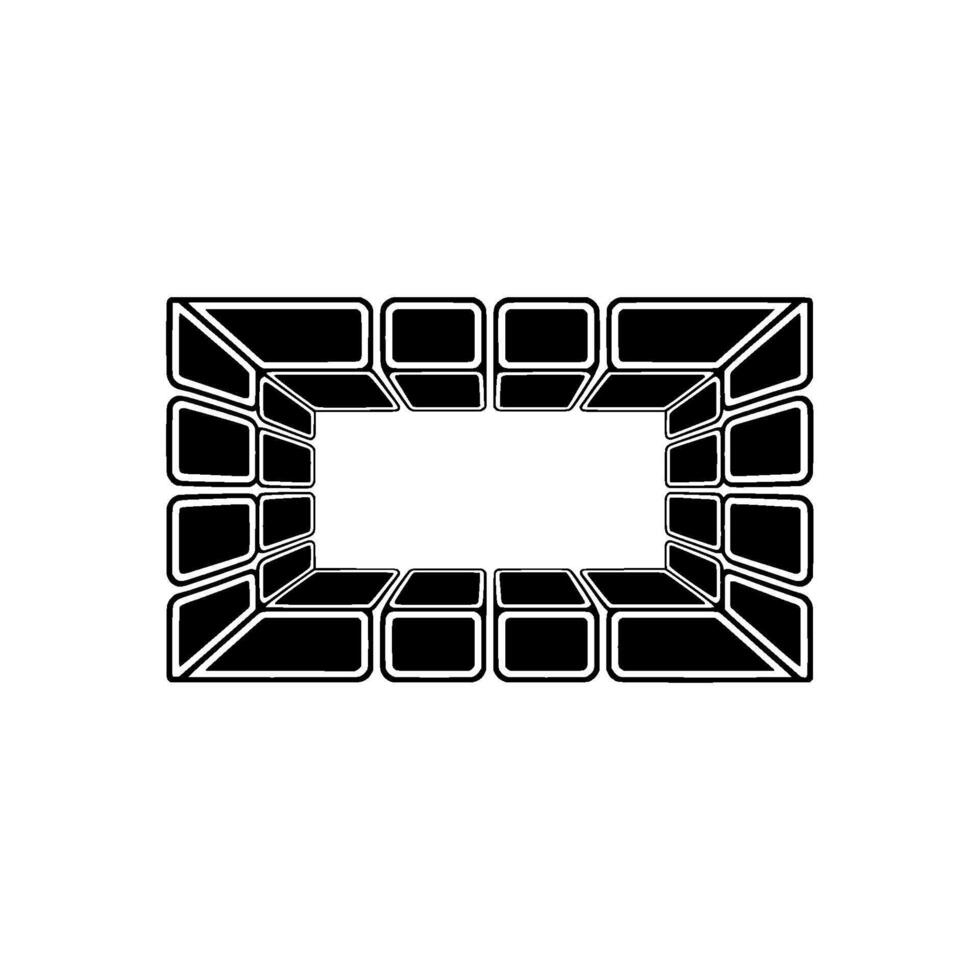 Geometric Portal, Minimalist Frame, Abstract Passage vector