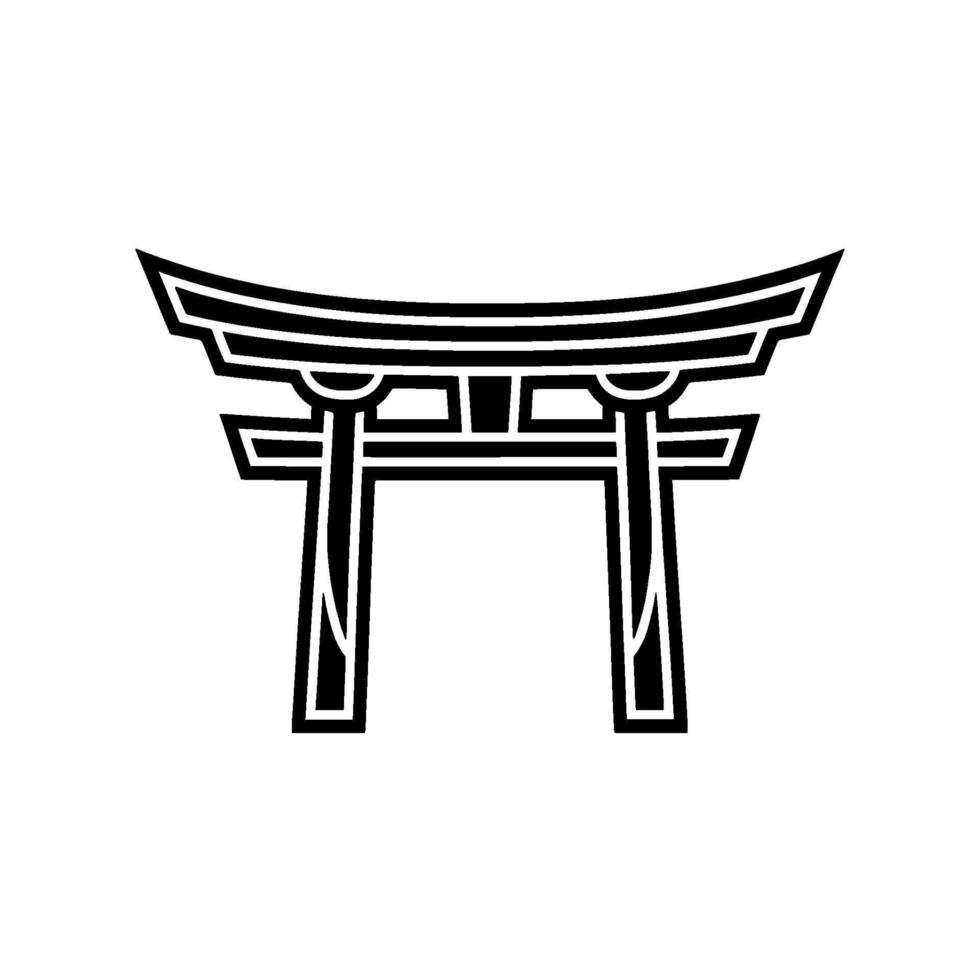 Minimalist Torii Gate, Japanese Heritage vector