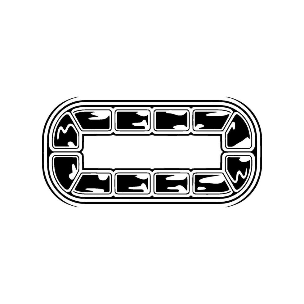 Abstract Oval Emblem, Minimalist, Geometric Pattern vector