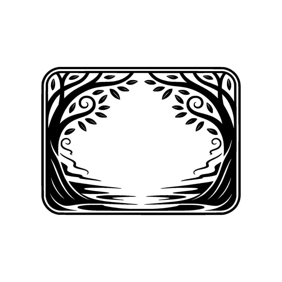 Ethereal Forest Portal, Vintage Illustration vector