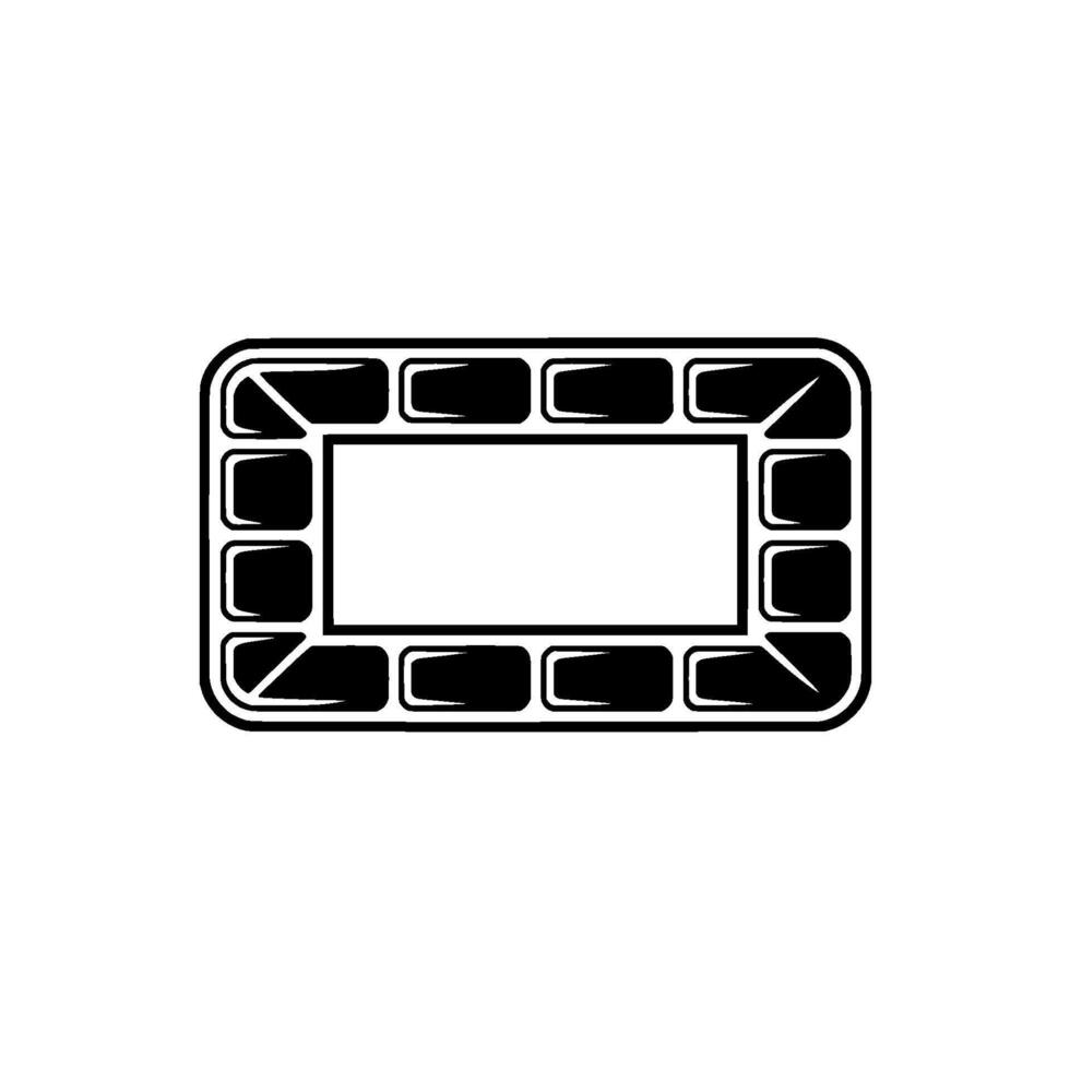 Geometric Brick Outline, Minimalist, Modern vector