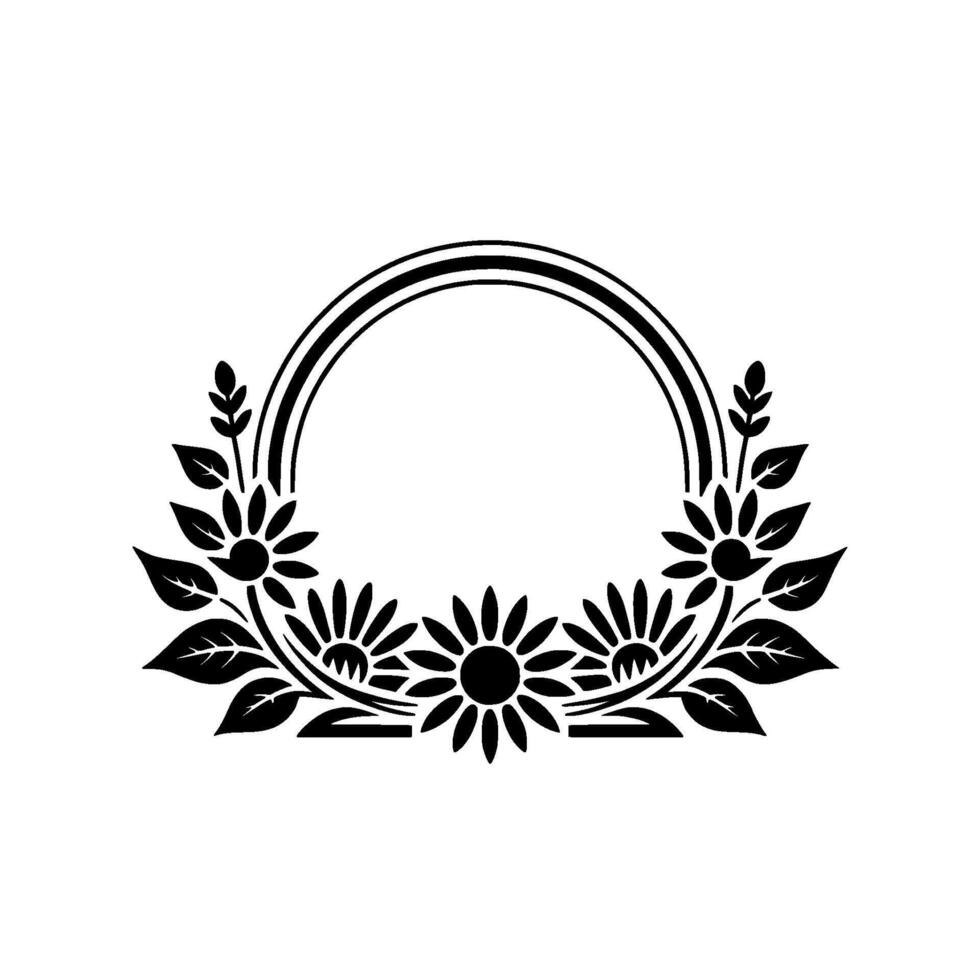 Elegant Floral Arch, Vintage Botanical vector