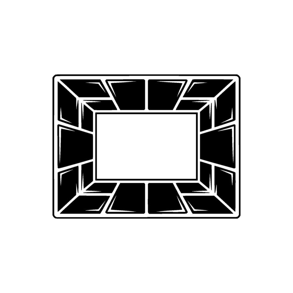 Geometric Frame, Minimalist, Negative Space, Modern vector