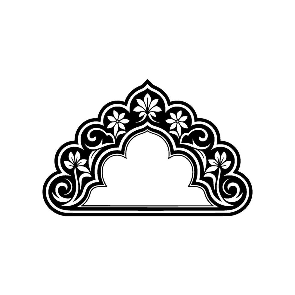 Intricate Archway Ornament, Islamic Style vector