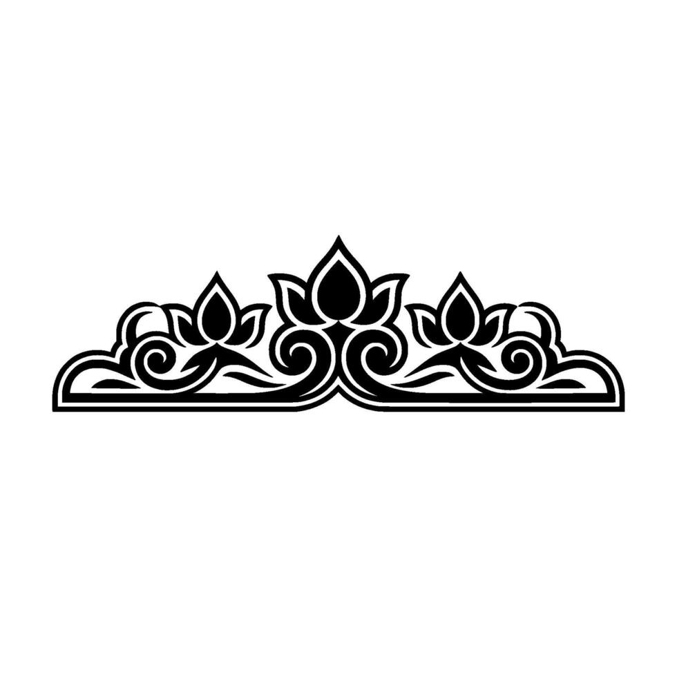 Elegant Floral Border, Vintage Element, - Minimalism vector