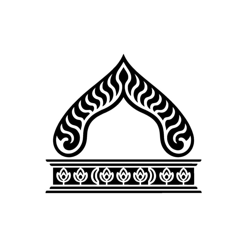 Intricate Arch Motif, Geometric Ornamentation, Vintage vector
