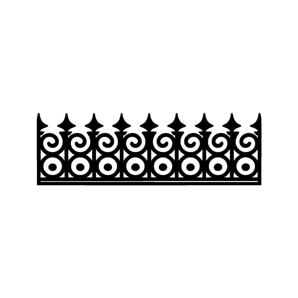 Intricate Black Ornamental Border, Vintage, Silhouette vector