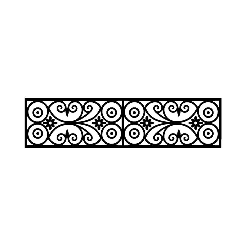 Elegant Black Scroll Border, Vintage Element, Ornament vector