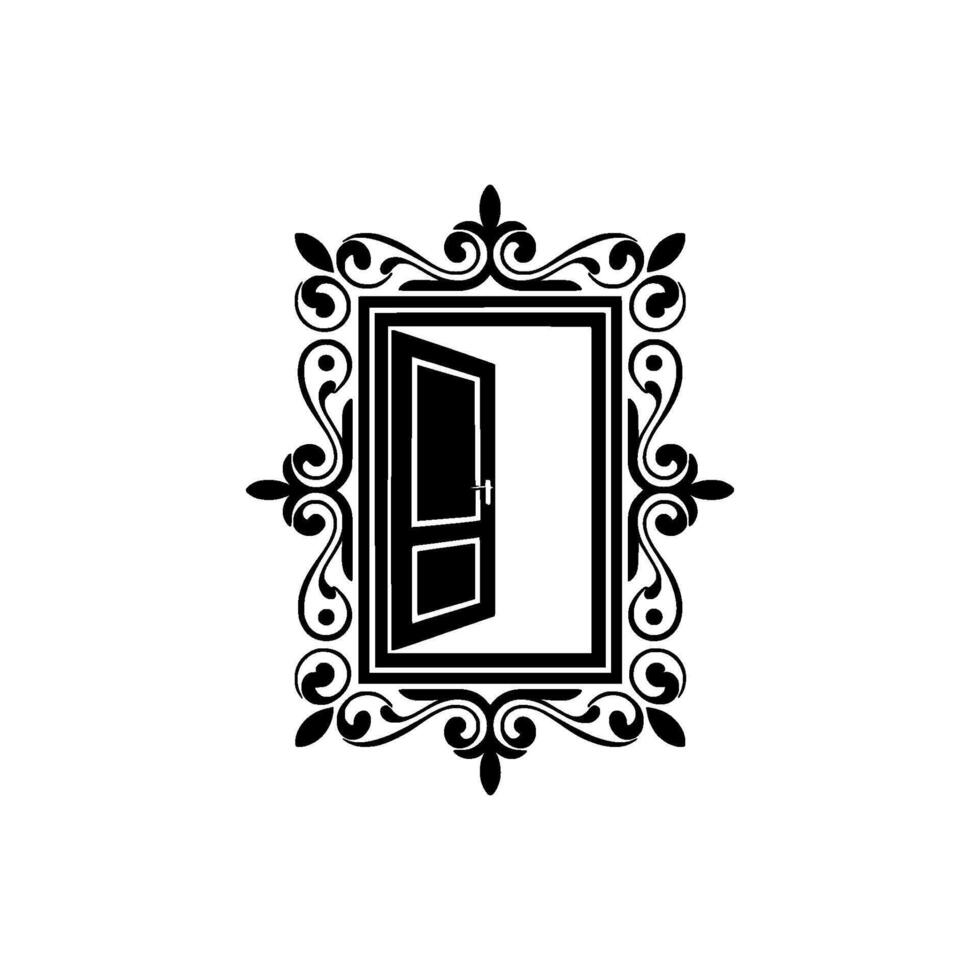 Ornate Doorway, Symbolic Transition, Vintage Illustration vector