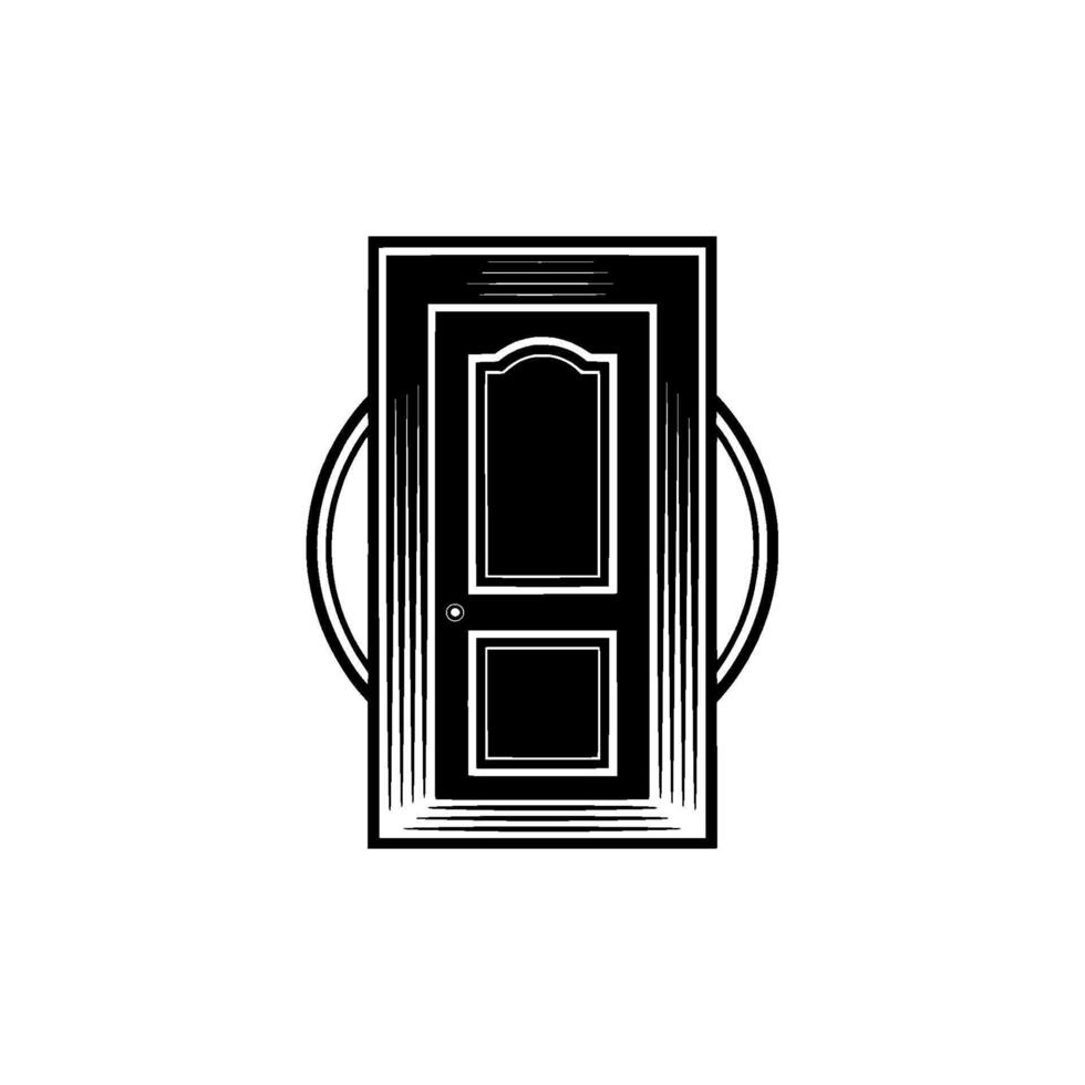 Vintage Doorway, Geometric Emblem, Minimalist vector