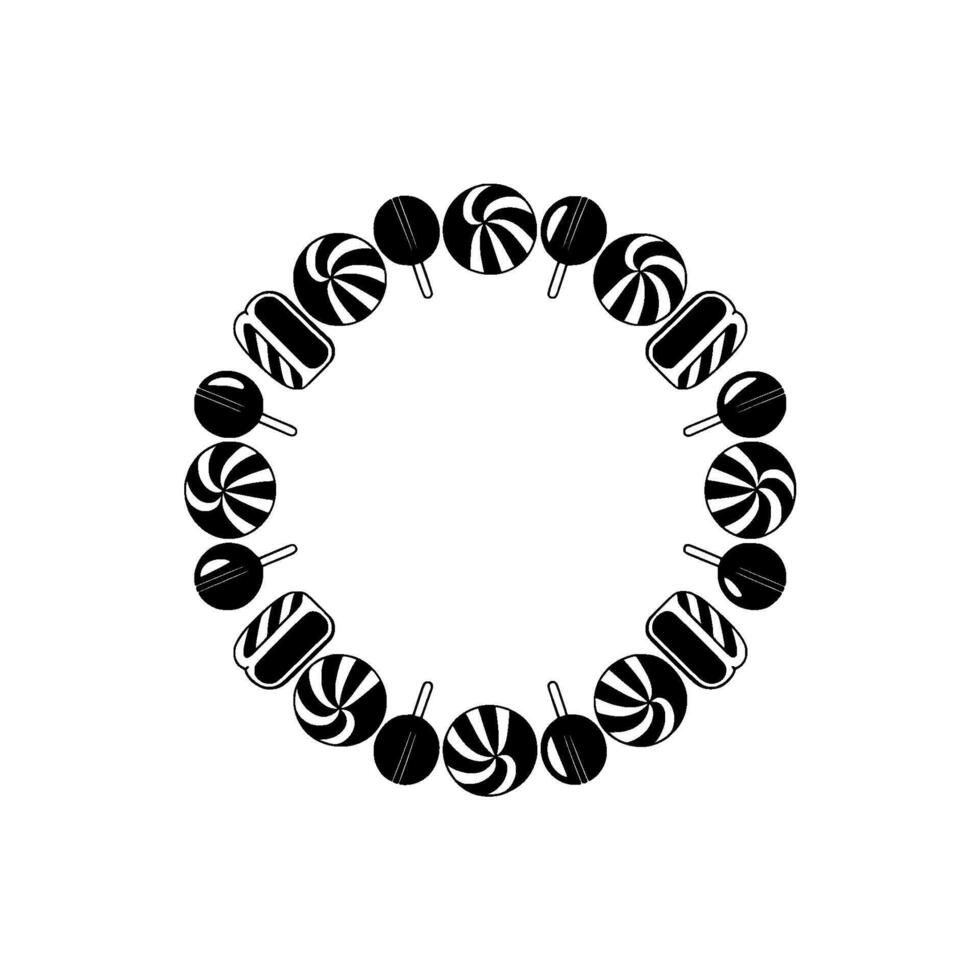 Circular Candy Pattern, Minimalist, Retro Aesthetic vector