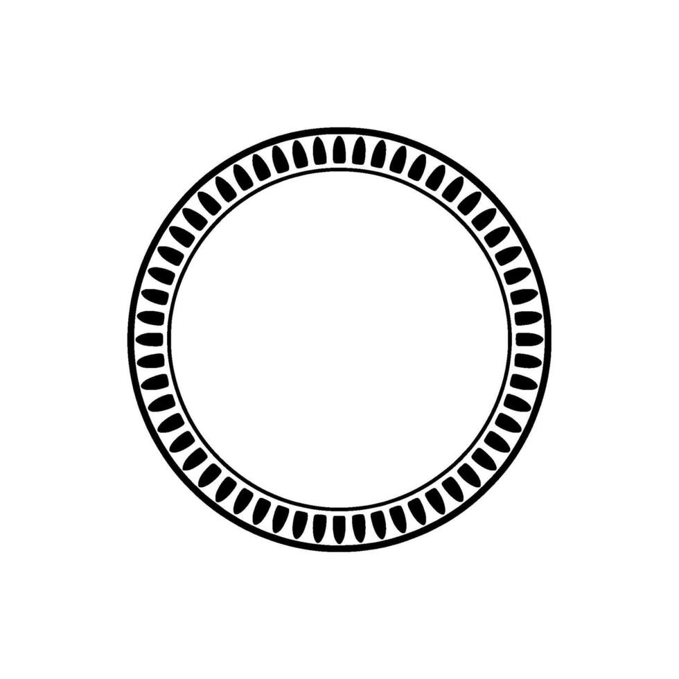 Minimalist Circular Frame, Negative Space vector