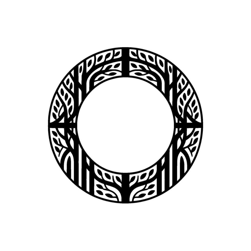 Intricate Tribal Ring, Minimalist, Symbolic Ornament vector