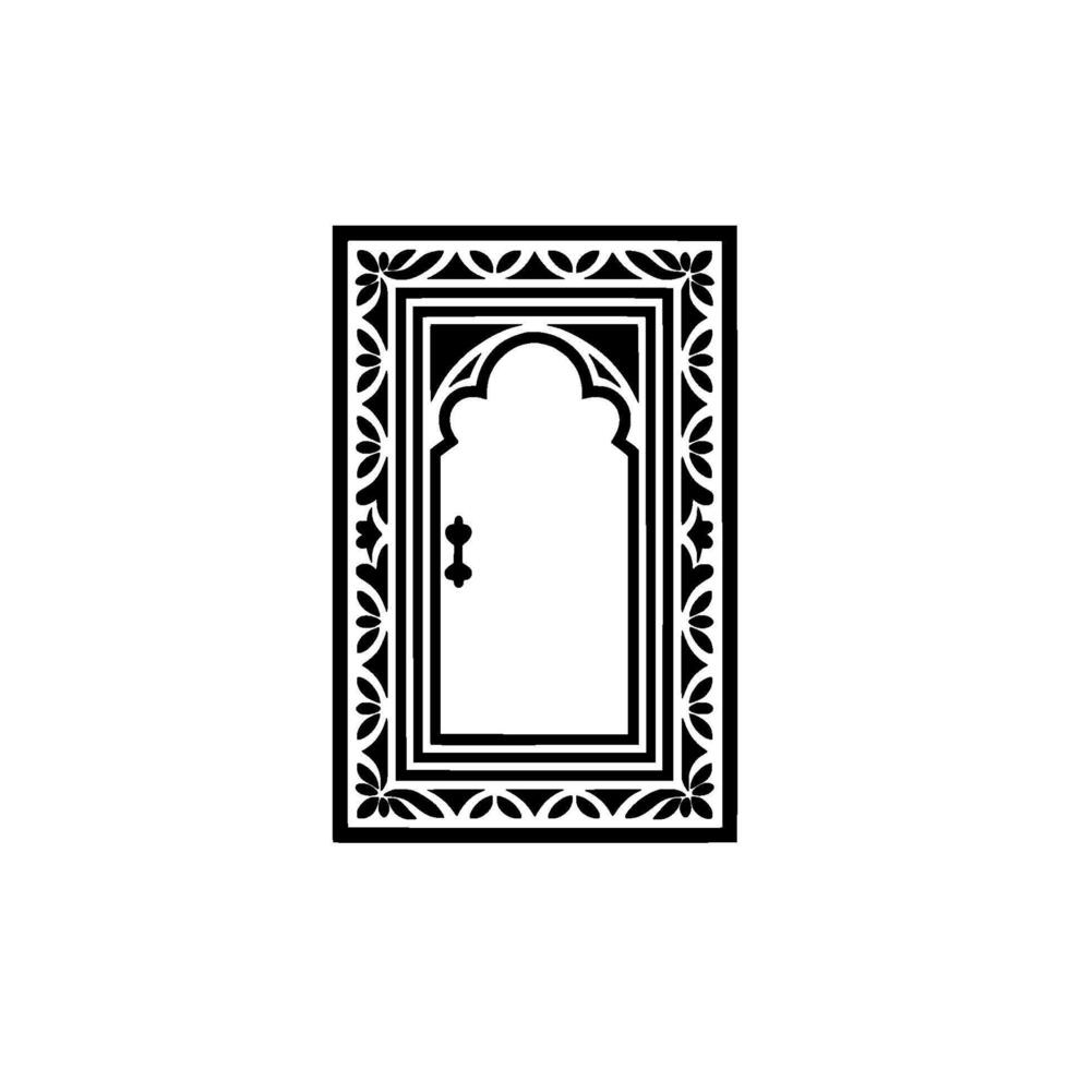 Intricate Islamic Window, Minimalist vector