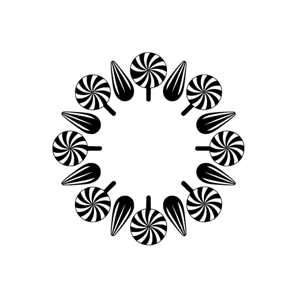 Circular Swirls Minimalist Candy Motif vector