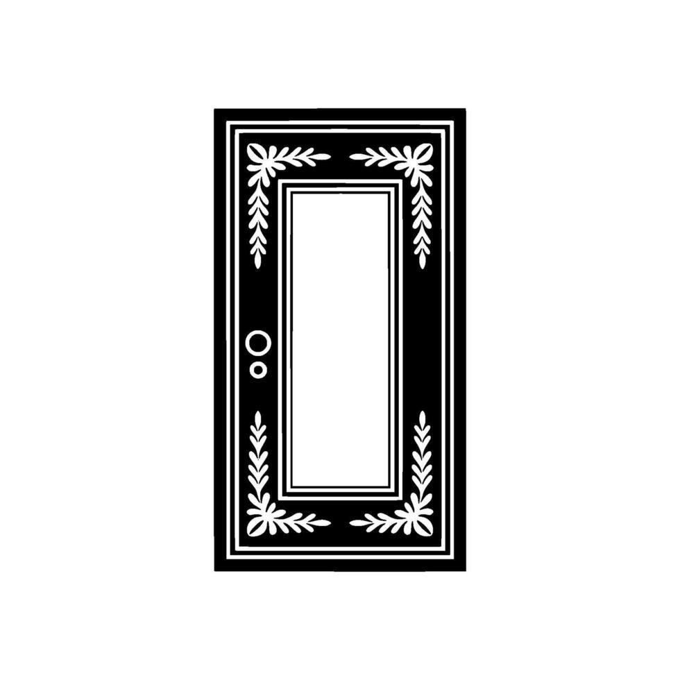 Elegant Black Frame, Decorative Border, Minimalist - Floral vector
