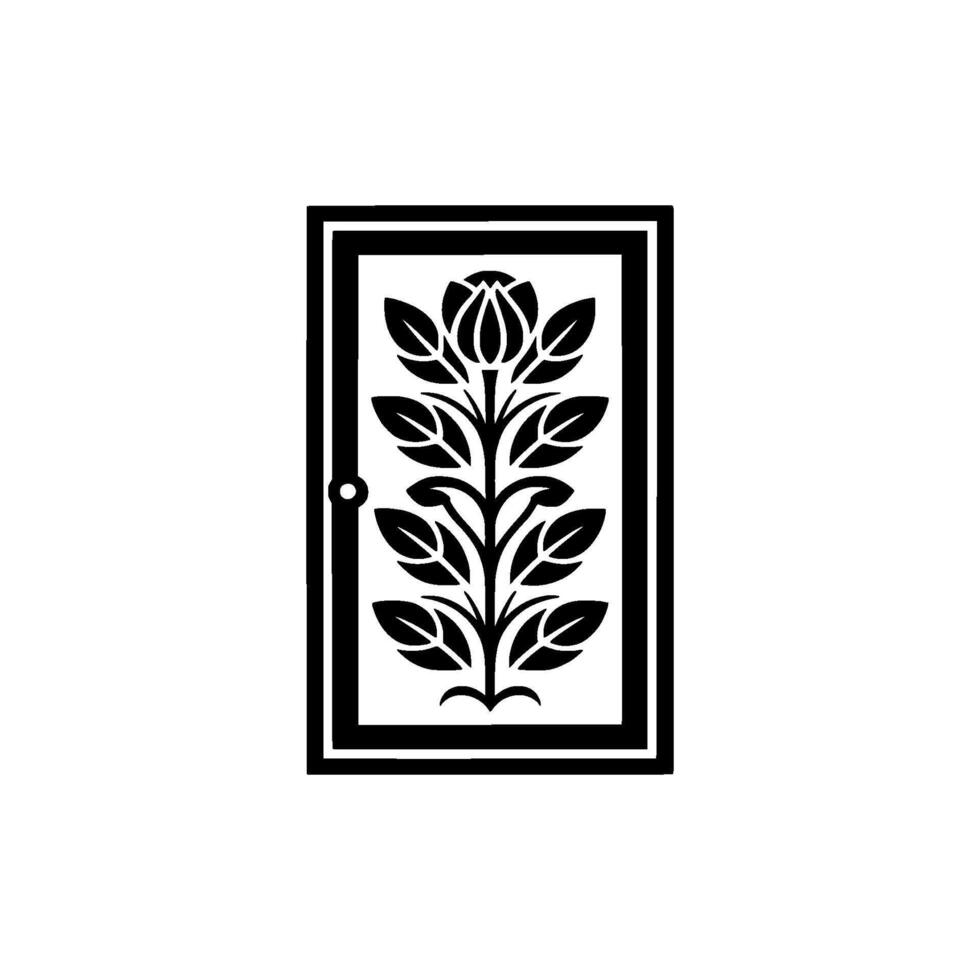 Botanical Emblem, Minimalist Frame, Symbolic vector