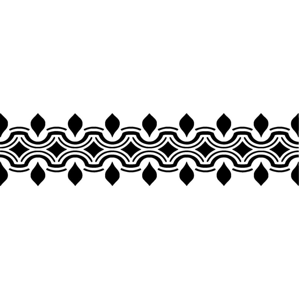 Art Deco Wave Border Geometric Ornamentation, Minimalist vector