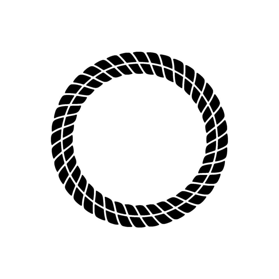 Minimalist Rope Circle, Modern Emblem, Circular Motif vector