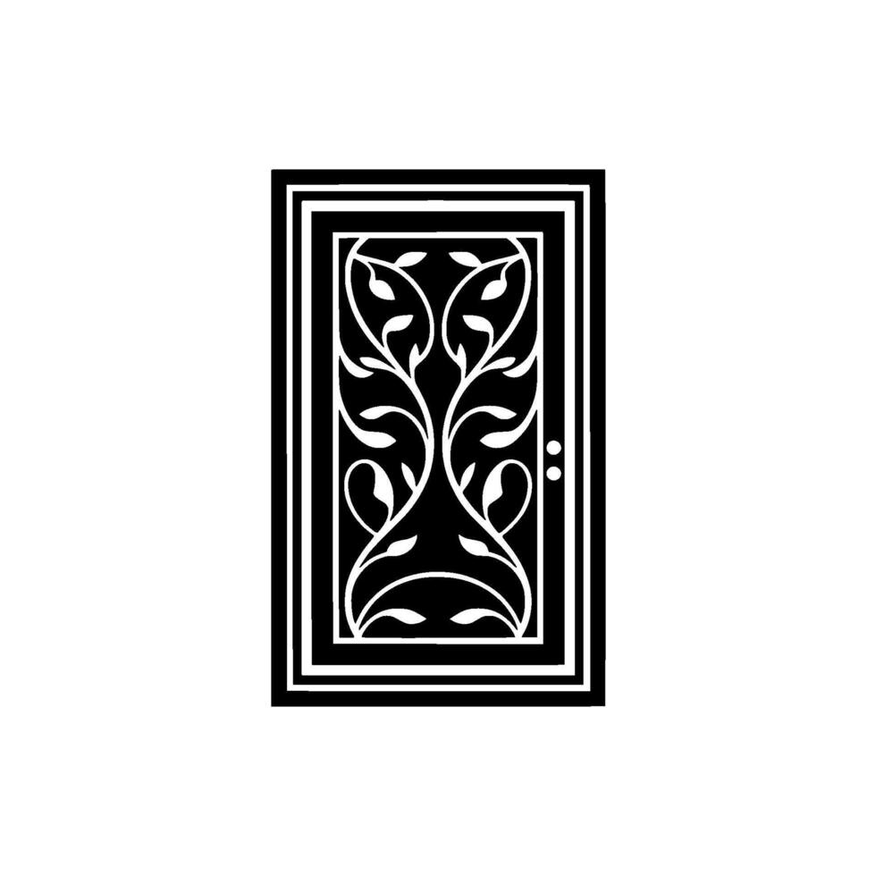Intricate Tree Door - Vintage Elegance Symbolic vector