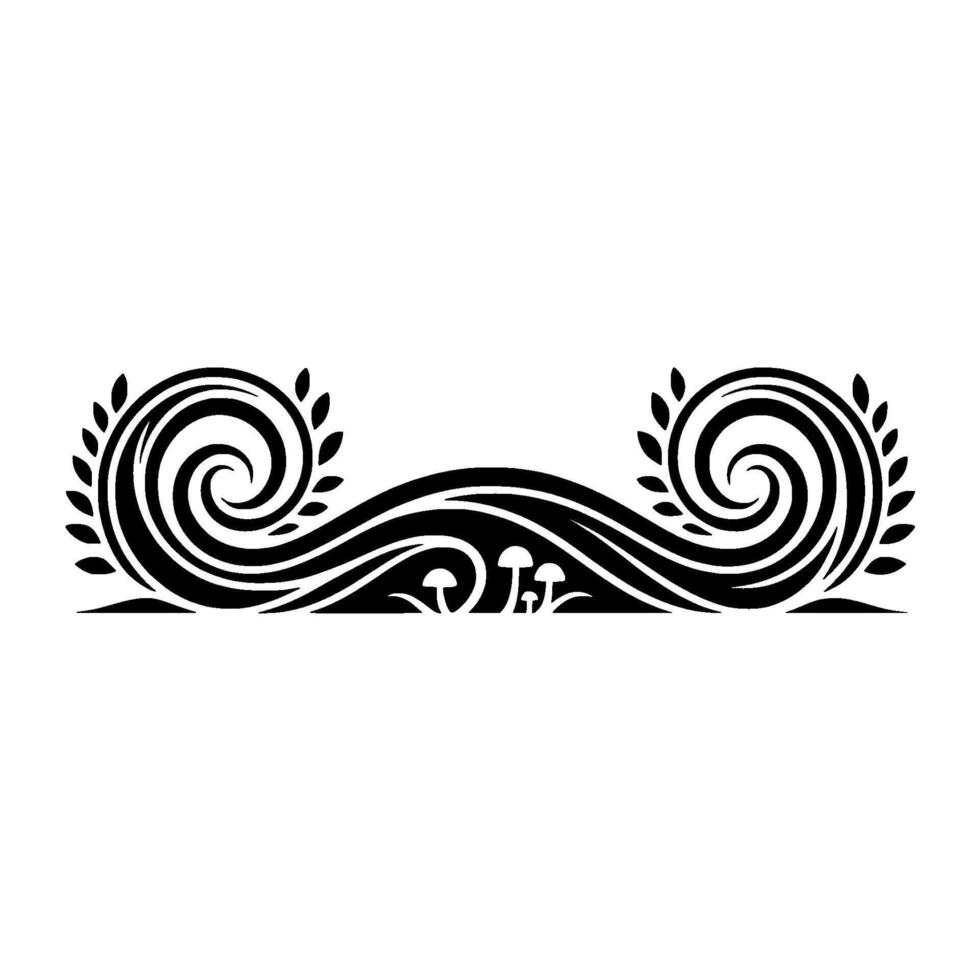 Elegant Swirl Decorative Element, Vintage Style vector