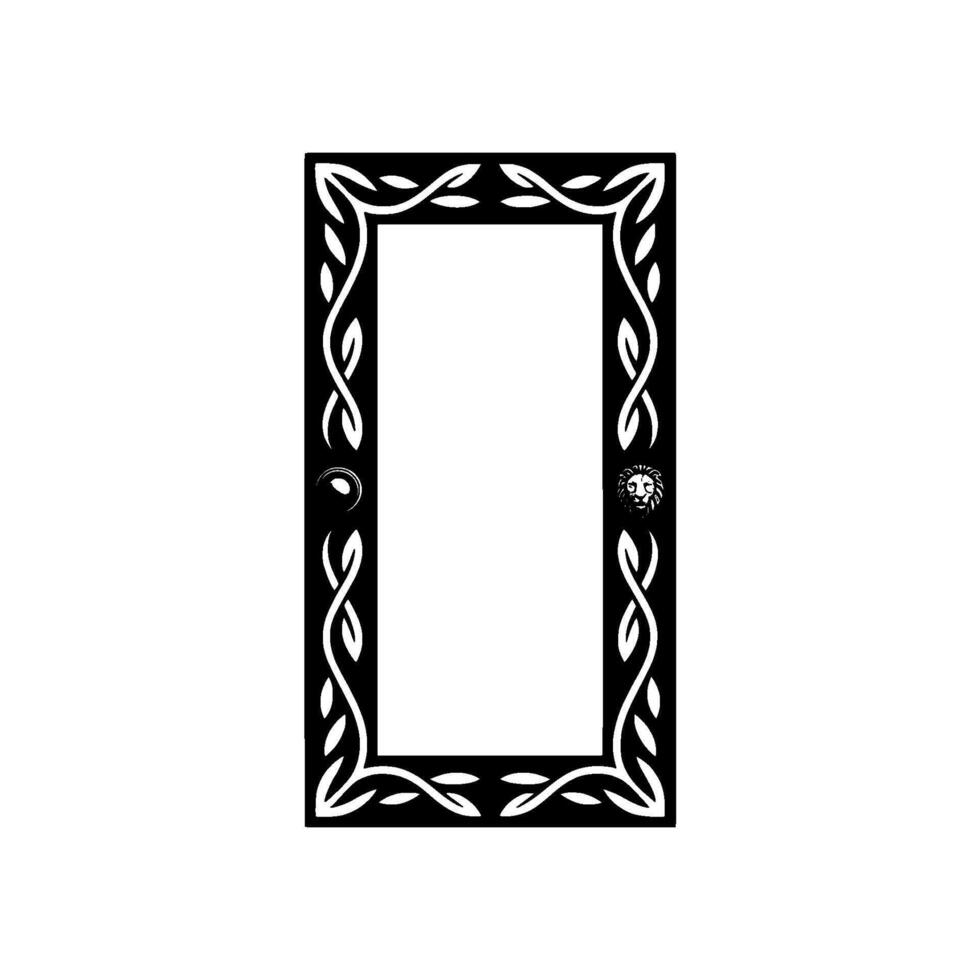 Regal Emblem Celtic Lion Border vector