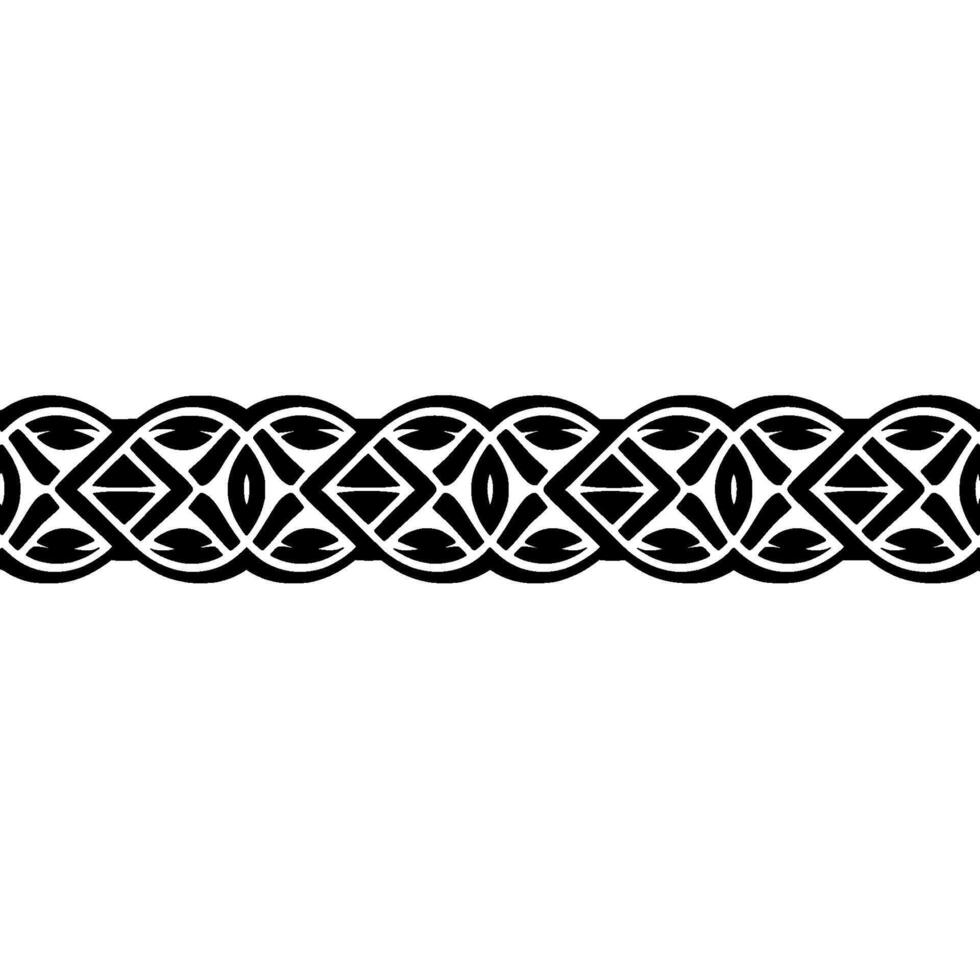 Intricate Celtic Border, Vintage, Ornamental Detail, Textile vector