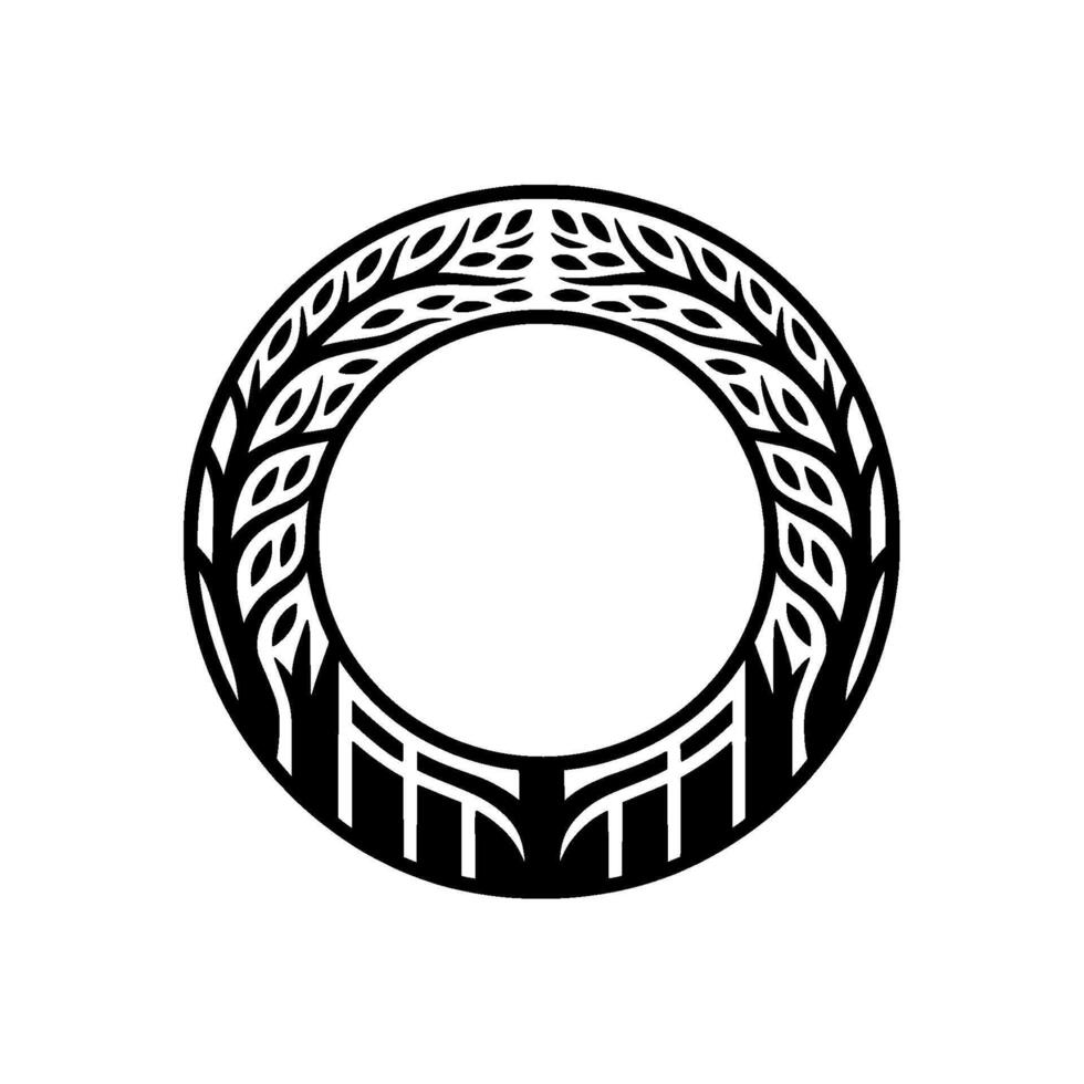 Tribal Ring, Intricate Black, Symbolic Ornamentation vector