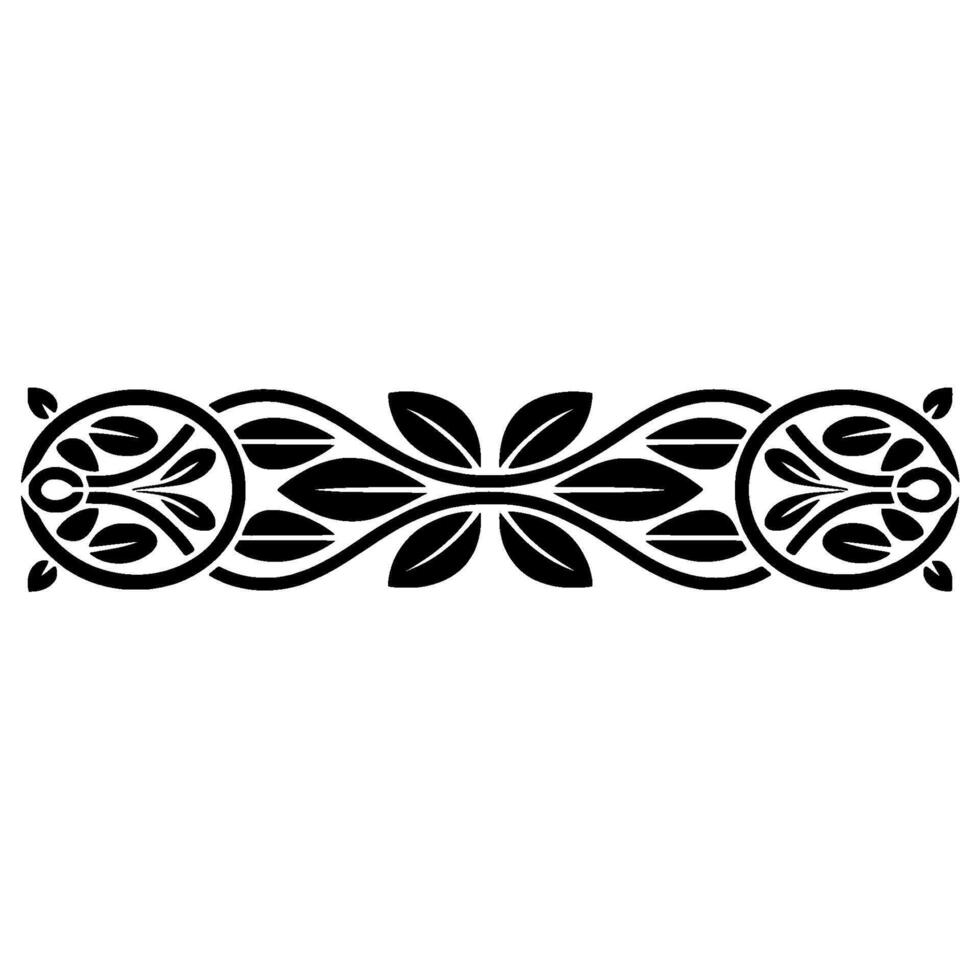 Elegant Floral Border, Vintage Element, - Divider vector