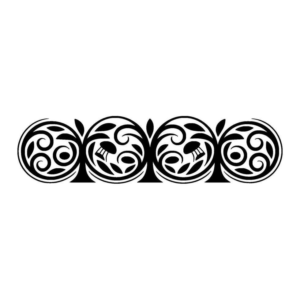Intricate Floral Border, Vintage, Elegant Ornamentation, Swirling vector