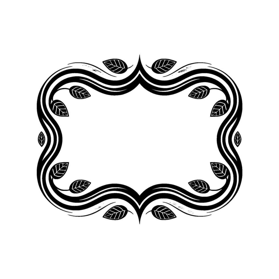 Elegant Botanical Frame, Vintage Style, Natural vector