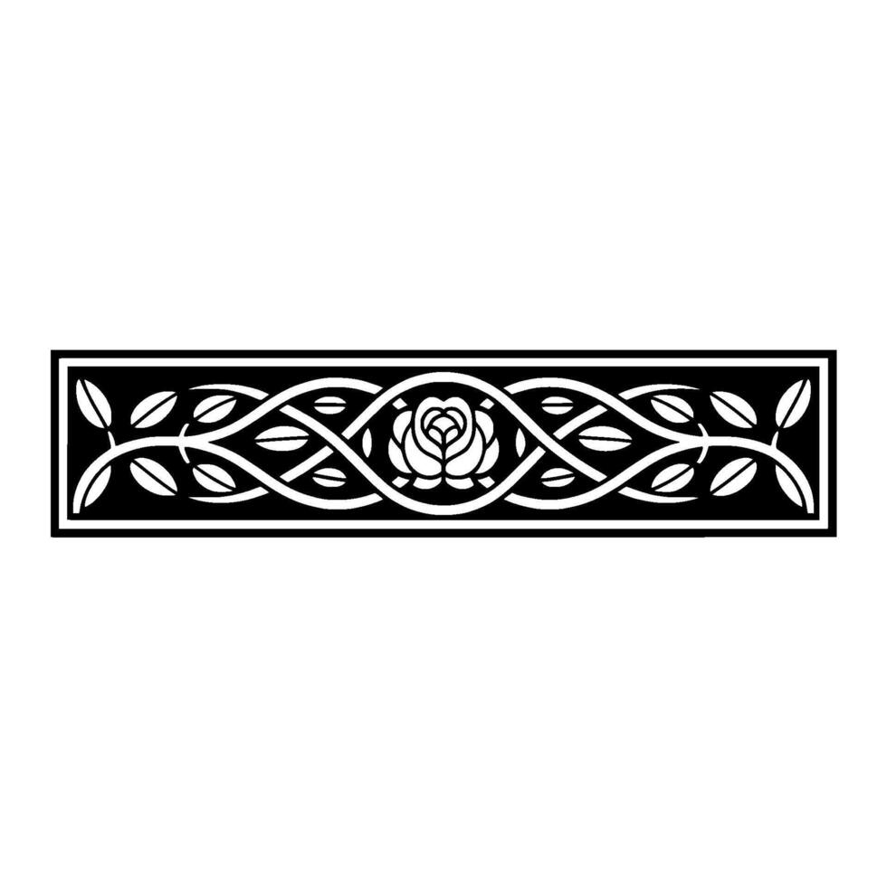 Elegant Floral Border, Celtic, Vintage Motif vector