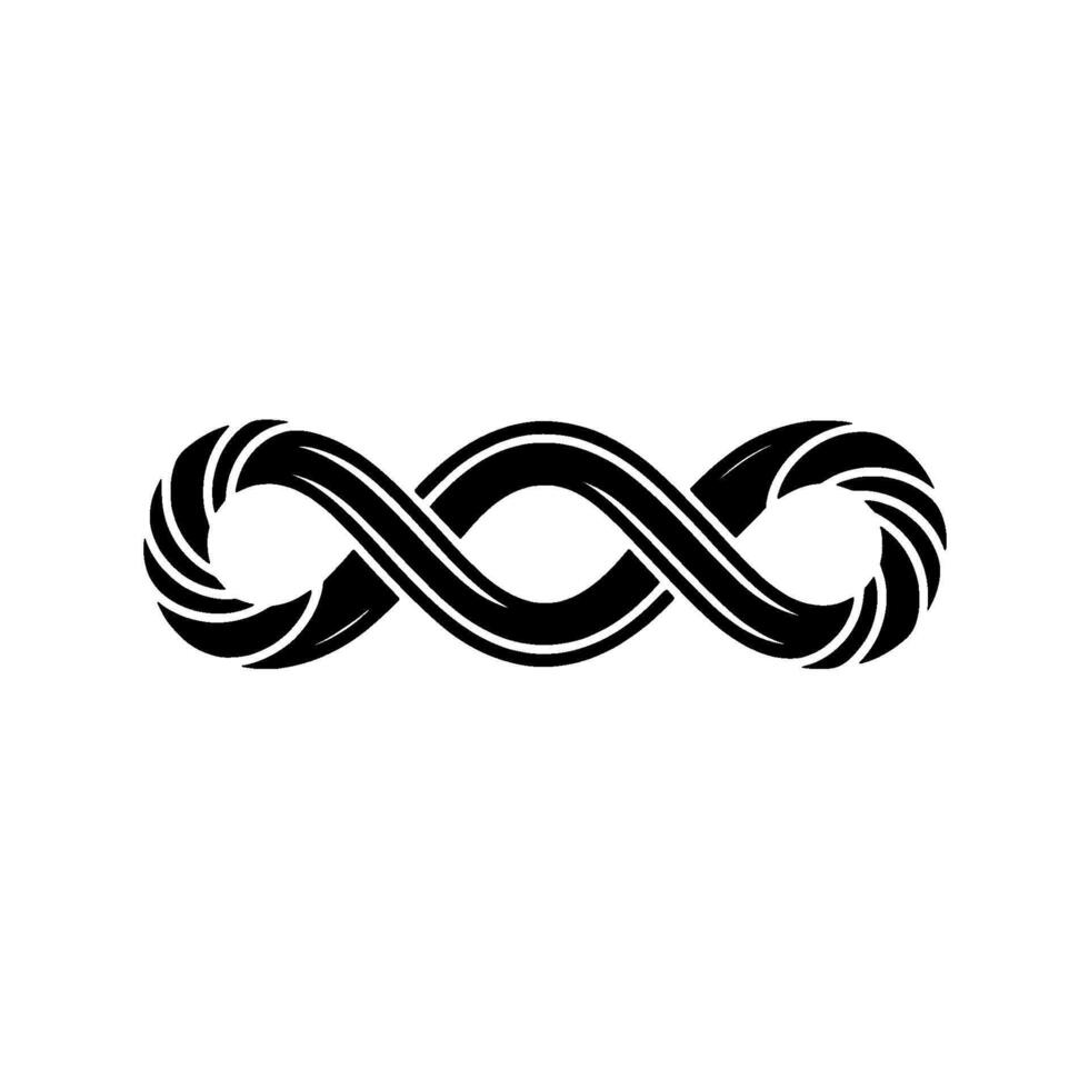 Intertwined Infinity Elegant Black Symbol vector