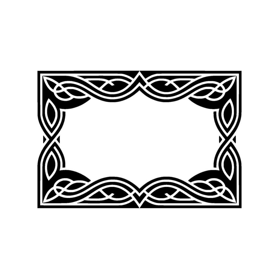 Intricate Celtic Frame, Vintage, Elegant Border - Pattern vector
