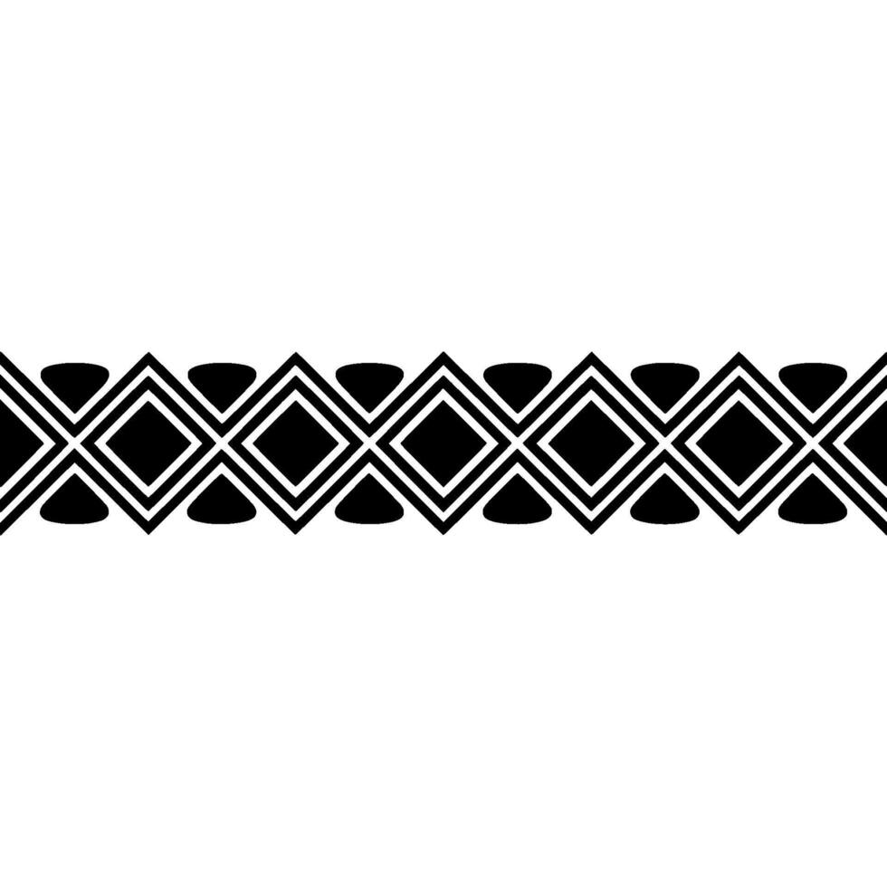 Geometric Deco Border, Minimalist Pattern, Elegant - Linear - Symmetrical vector