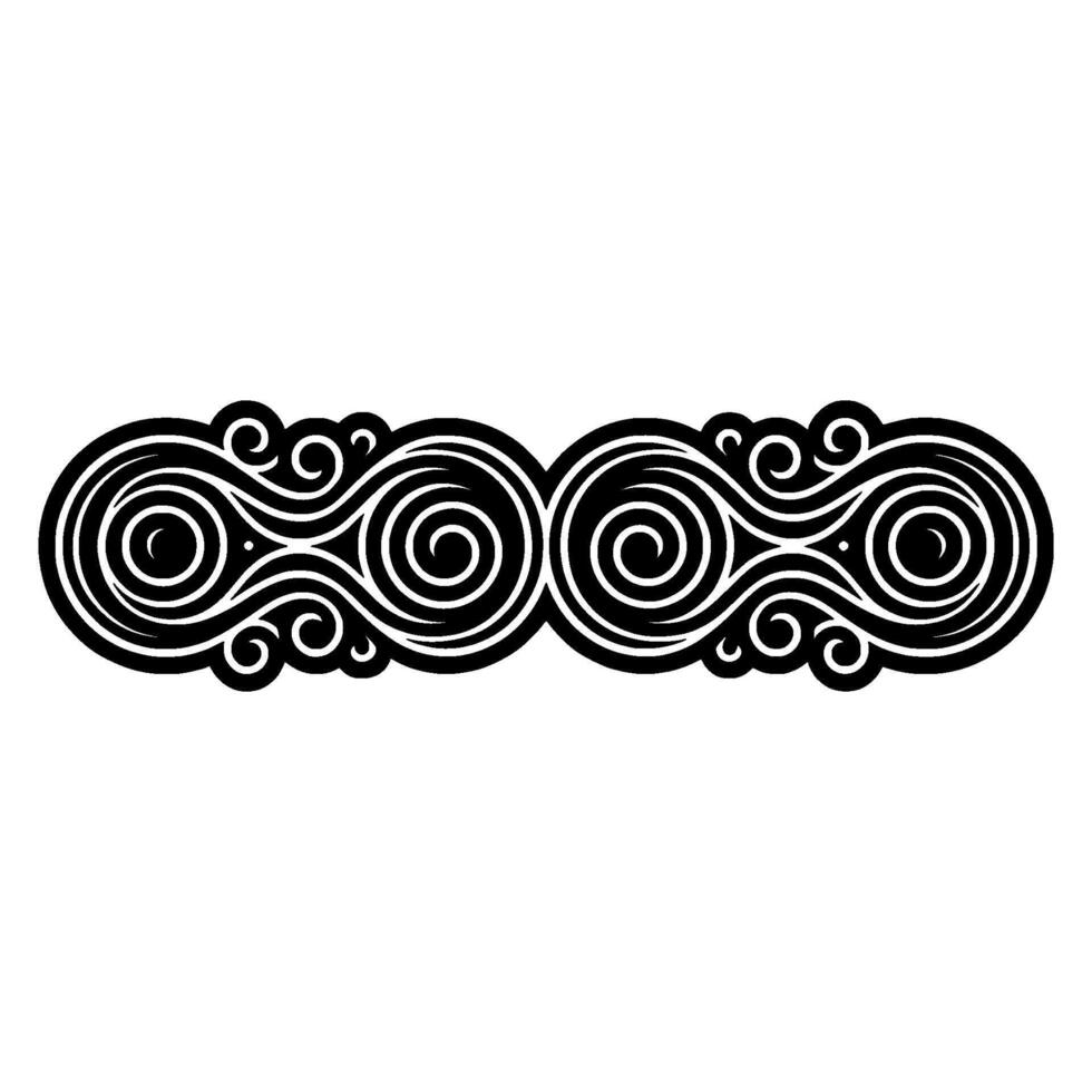 Intricate Swirl Border, Vintage Element - Swirls vector