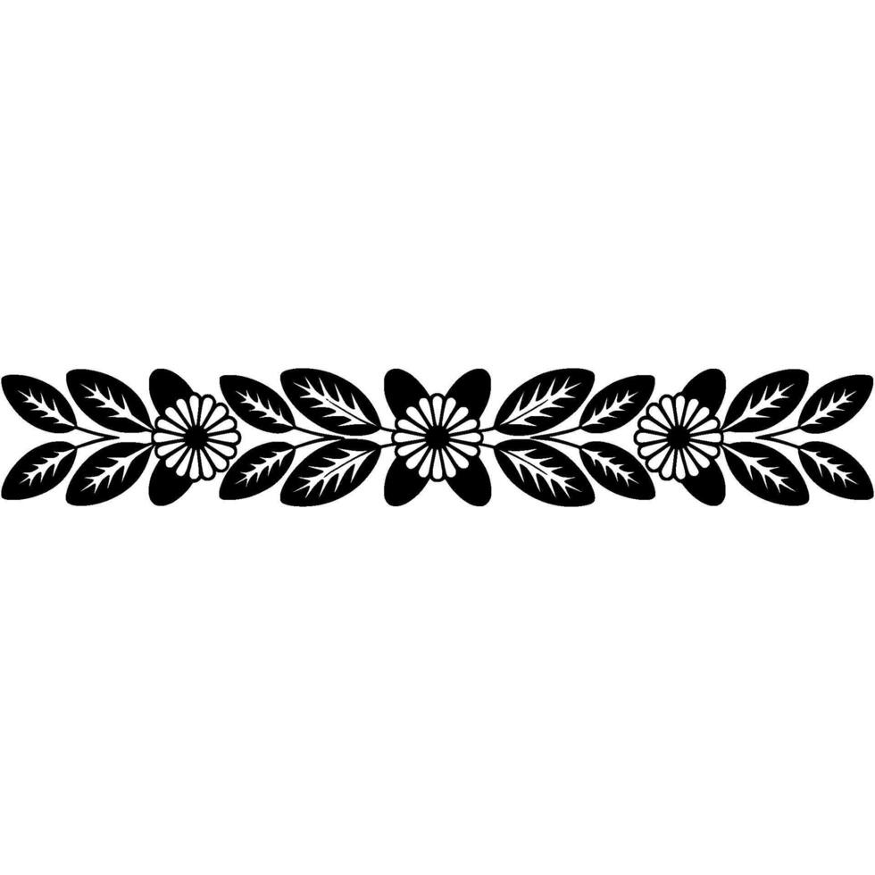 Elegant Floral Border, Scandinavian vector