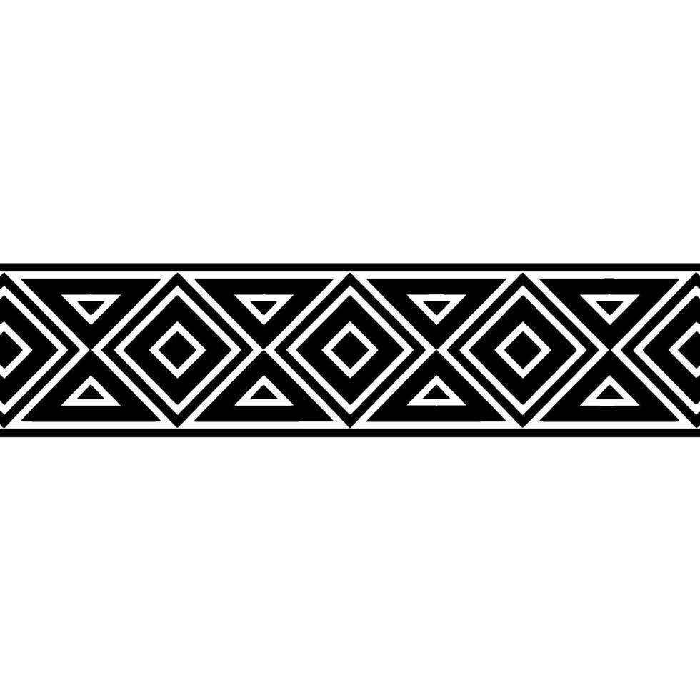 Geometric Deco Border Black White Pattern - Art deco vector