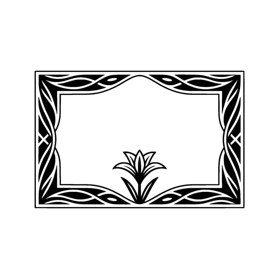Elegant Celtic Lily Frame, Vintage, Floral vector