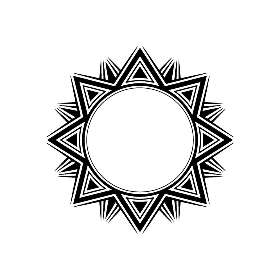 Geometric Starburst, Minimalist, Circular Emblem, Abstract vector