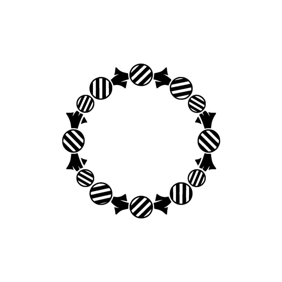 Circular Candy Garland, Minimalist vector