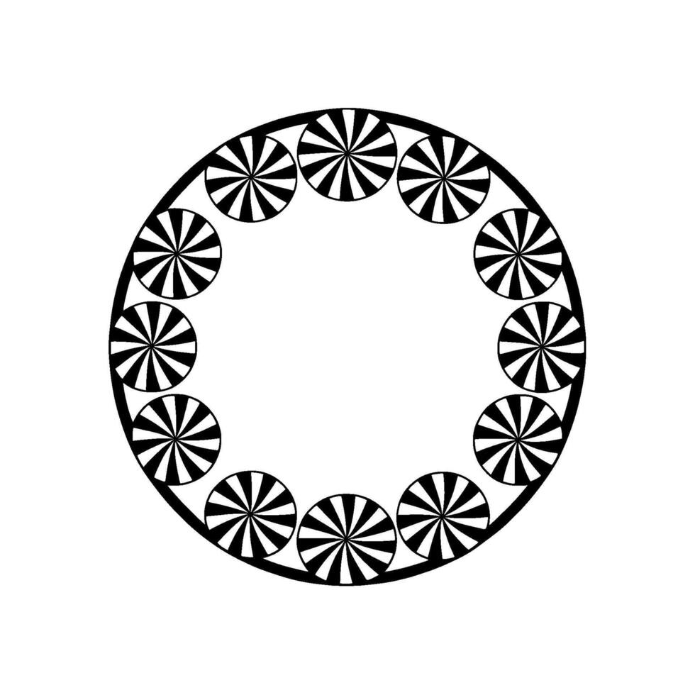 Geometric Radial Pattern, Minimalist, Circular Motif - Symmetry vector