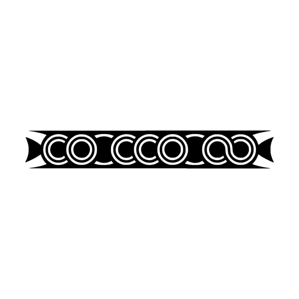 Geometric Celtic Border, Minimalist - Pattern - Linear vector