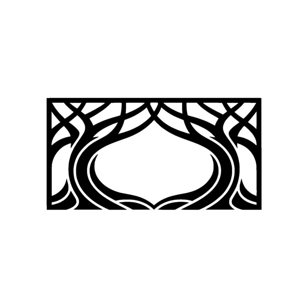 Intricate Art Nouveau Floral Frame, Elegant vector