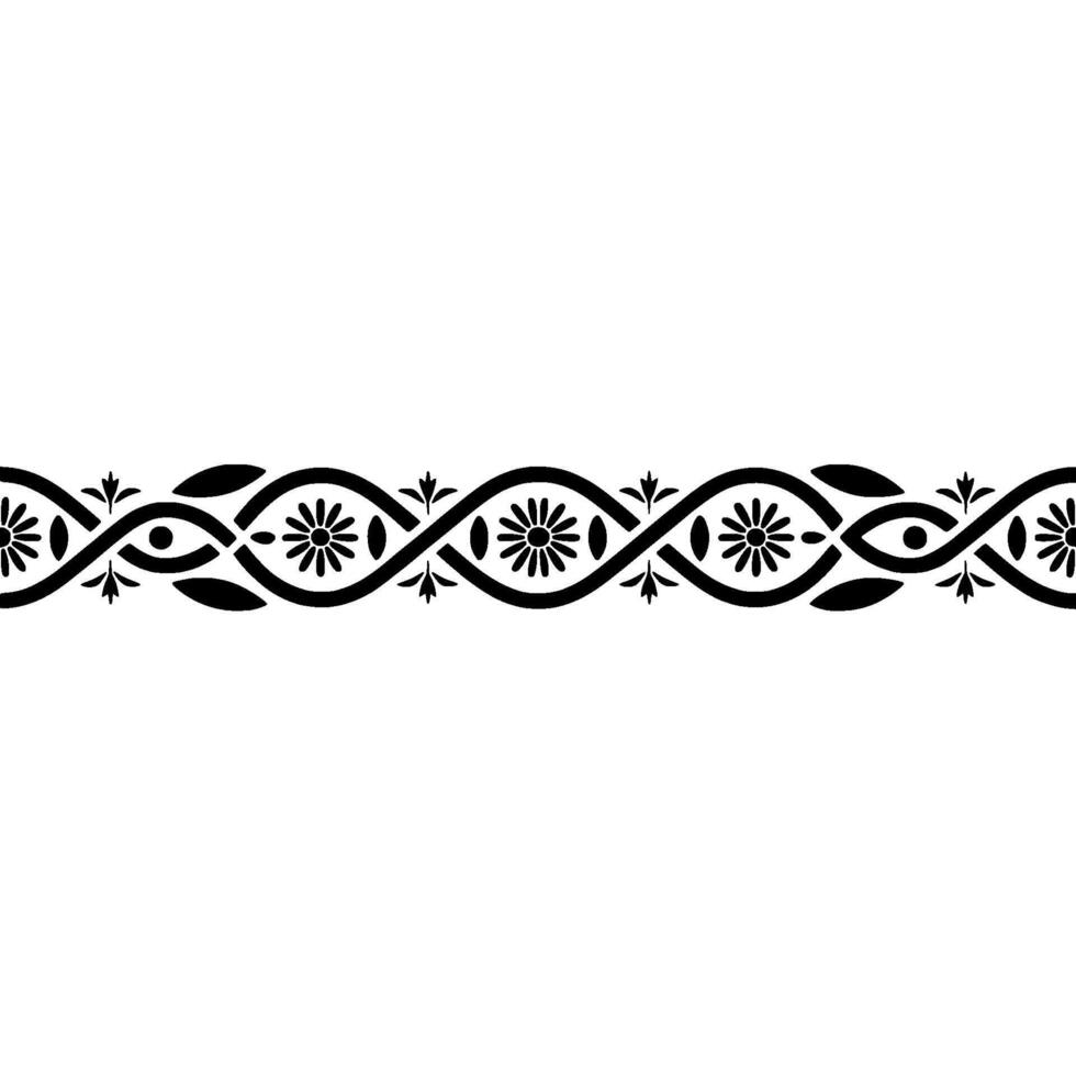 Elegant Black Ornamental Border, Vintage, vector