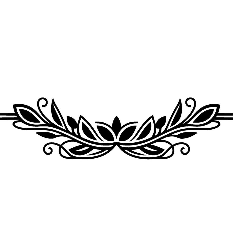 Elegant Floral Border, Vintage Element, - Separation vector