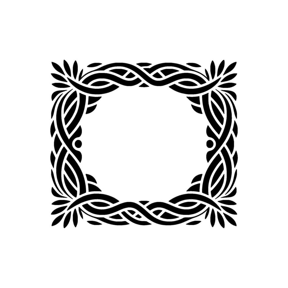 Intricate Celtic Frame, Elegant Border, Vintage - Ornamental - Pattern vector