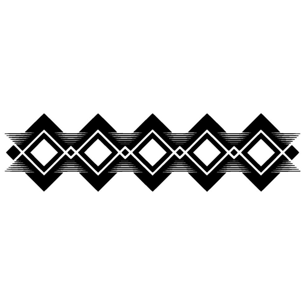 Geometric Tribal Border, Minimalist, Texture - Pattern vector